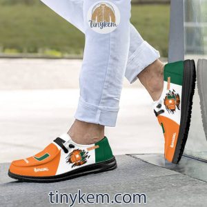 Miami Hurricanes Customized Canvas Loafer Dude Shoes2B11 dyIwO