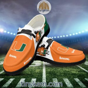 Miami Hurricanes Customized Canvas Loafer Dude Shoes2B6 8eaq6