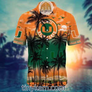 Miami Hurricanes Summer Coconut Hawaiian Shirt2B2 blZO5