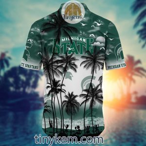 Michigan State Spartans Summer Coconut Hawaiian Shirt2B3 luipr
