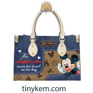 Mickey Girl Customized Leather Handbag2B2 xpAAQ