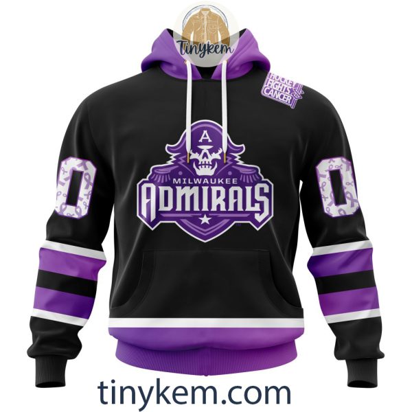 Milwaukee Admirals Hockey Fight Cancer Hoodie, Tshirt