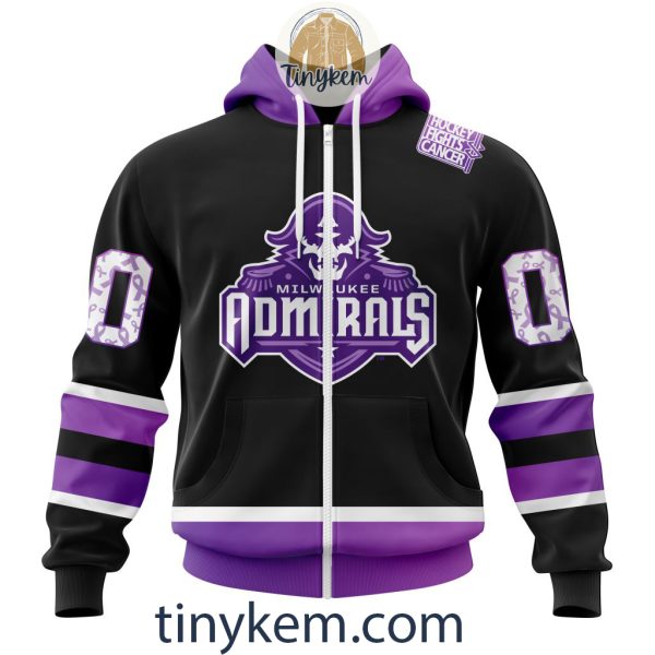 Milwaukee Admirals Hockey Fight Cancer Hoodie, Tshirt