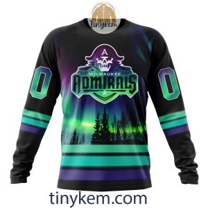 Milwaukee Admirals Northern Lights Hoodie Tshirt Sweatshirt2B4 TMhzf