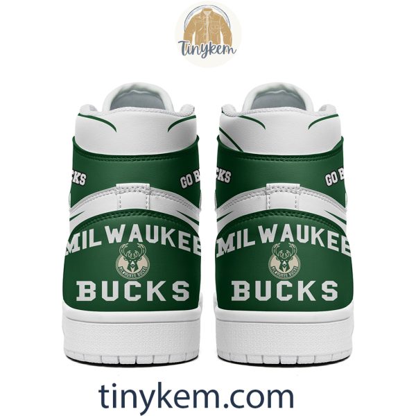 Milwaukee Bucks Air Jordan 1 High Top Shoes: Fear The Deer