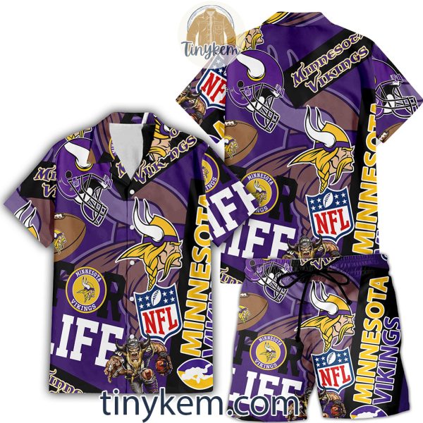 Minnesota Vikings Hawaiian Shirt and Beach Shorts