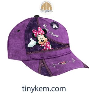 Minnie Mouse Customized Classic Cap With Zip Line Design2B3 19oAW