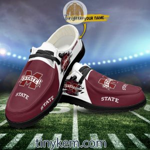 Mississippi State Bulldogs Customized Canvas Loafer Dude Shoes2B7 SNzpe