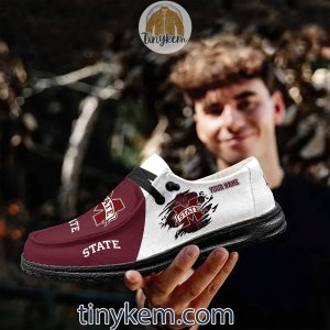 Mississippi State Bulldogs Customized Canvas Loafer Dude Shoes2B9 U24zt