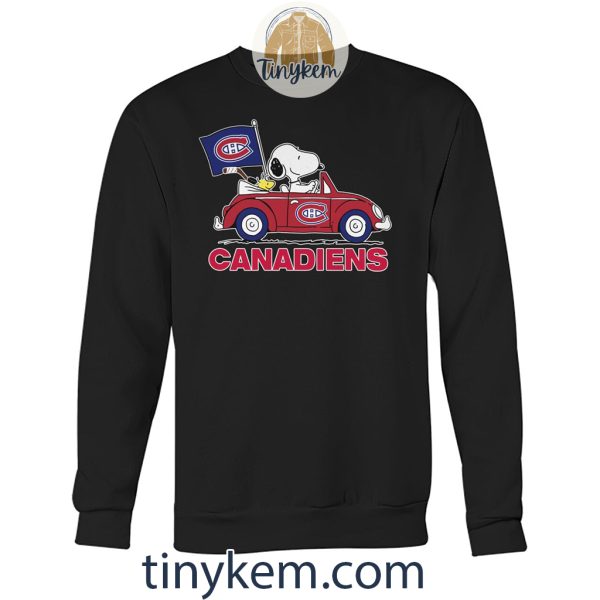 Montreal Canadiens And Snoopy Drive Car Shirt