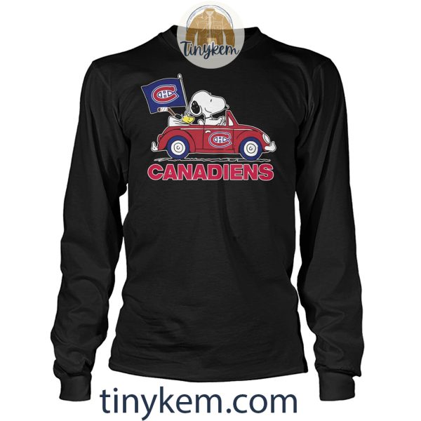 Montreal Canadiens And Snoopy Drive Car Shirt