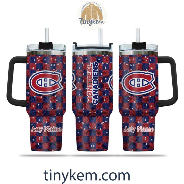 Montreal Canadiens Customized 40oz Tumbler With Plaid Design