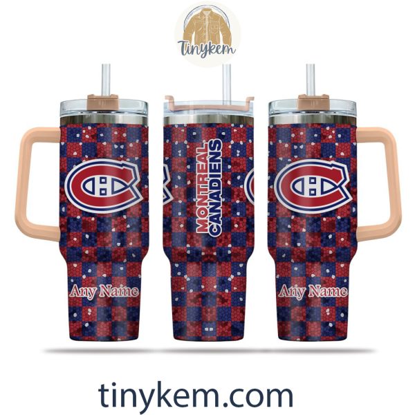 Montreal Canadiens Customized 40oz Tumbler With Plaid Design