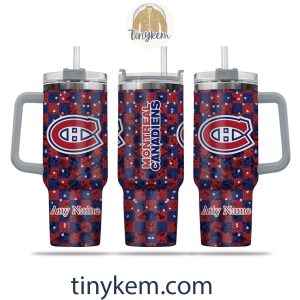 Montreal Canadiens Customized 40oz Tumbler With Plaid Design2B3 k4F5r