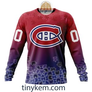 Montreal Canadiens Customized Tshirt Hoodie With Autism Awareness 2024 Design2B4 VdjBB