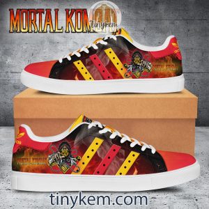 Mortal Kombat Fire Leather Skate Shoes2B3 e0gIc