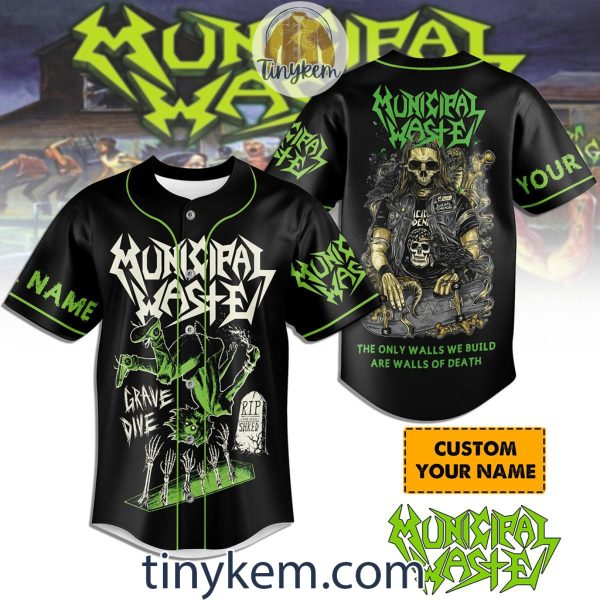 Municipal Waste Customized Baseball Jersey: Grave Dive