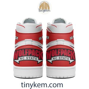 NC State Wolfpack Basketball Air Jordan 1 High Top Shoes2B3 ivgKx
