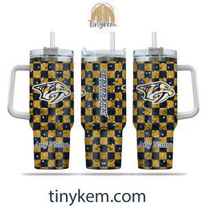 Nashville Predators Customized 40oz Tumbler With Plaid Design2B8 BuA7N