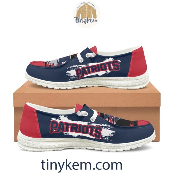 New England Patriots Dude Canvas Loafer Shoes