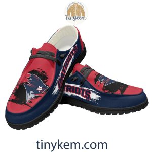 New England Patriots Dude Canvas Loafer Shoes2B10 CTTe8