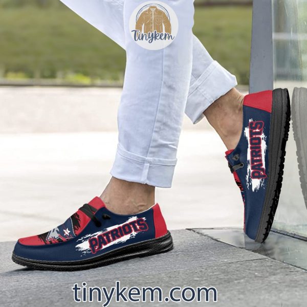 New England Patriots Dude Canvas Loafer Shoes