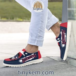 New England Patriots Dude Canvas Loafer Shoes2B2 3K22q