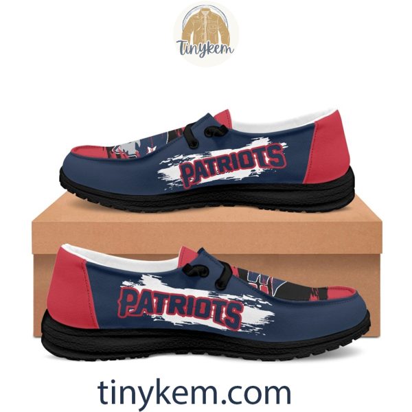 New England Patriots Dude Canvas Loafer Shoes