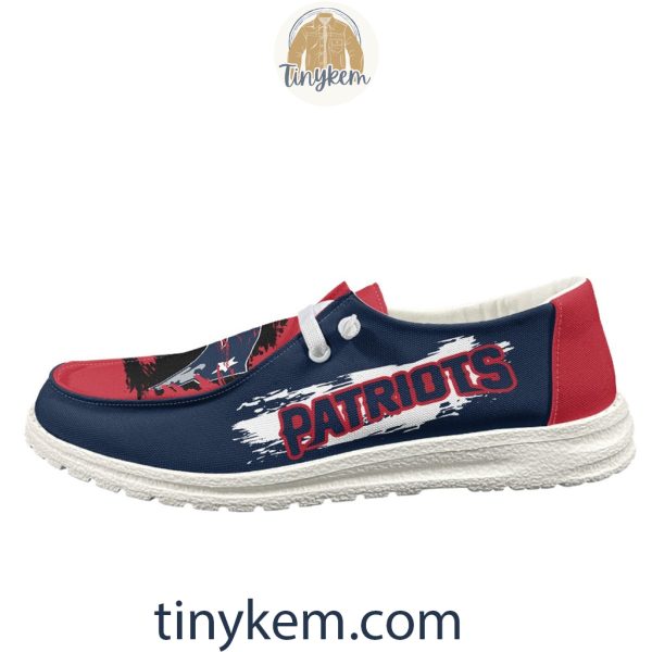 New England Patriots Dude Canvas Loafer Shoes