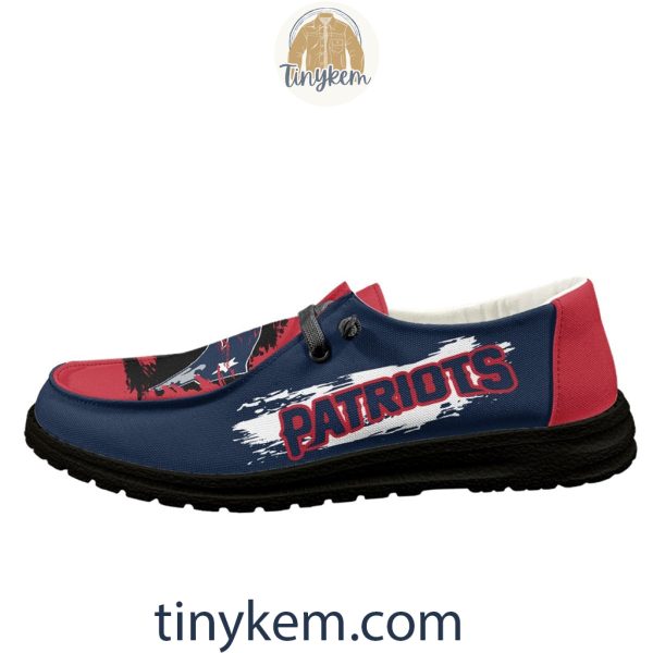 New England Patriots Dude Canvas Loafer Shoes