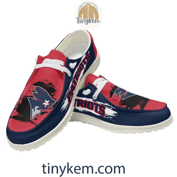 New England Patriots Dude Canvas Loafer Shoes