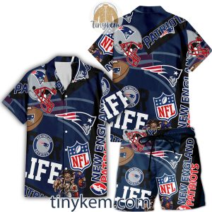 New England Patriots Hawaiian Shirt and Beach Shorts2B4 vJ8dl