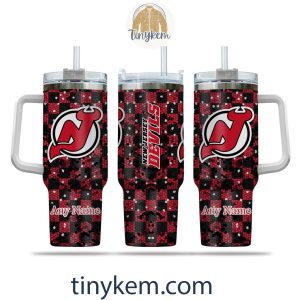 New Jersey Devils Customized 40oz Tumbler With Plaid Design2B8 dwzgz