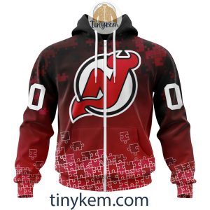 New Jersey Devils Customized Tshirt Hoodie With Autism Awareness 2024 Design2B2 qnKro