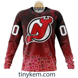 New Jersey Devils Customized Tshirt Hoodie With Autism Awareness 2024 Design2B4 7DykQ