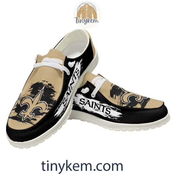 New Orleans Saints Dude Canvas Loafer Shoes