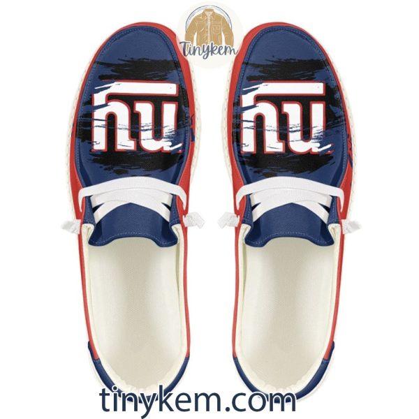 New York Giants Dude Canvas Loafer Shoes