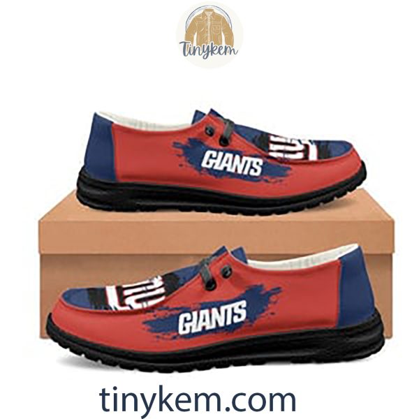 New York Giants Dude Canvas Loafer Shoes