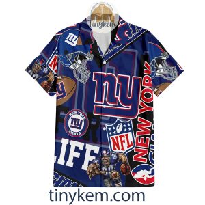 New York Giants With Santa Hat And Christmas Light Shirt