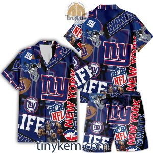 New York Giants Hawaiian Shirt and Beach Shorts2B4 WUnpo