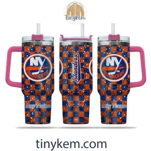 New York Islanders Customized 40oz Tumbler With Plaid Design2B5 xQhqy