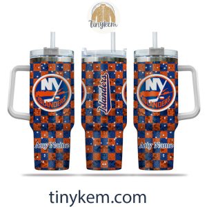 New York Islanders Customized 40oz Tumbler With Plaid Design2B8 10lUH