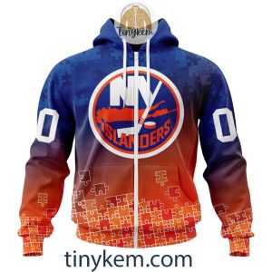 New York Islanders Customized Tshirt Hoodie With Autism Awareness 2024 Design2B2 nDKId
