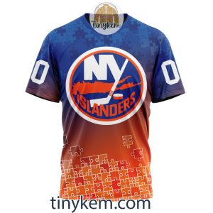 New York Islanders Customized Tshirt Hoodie With Autism Awareness 2024 Design2B6 Cisbb