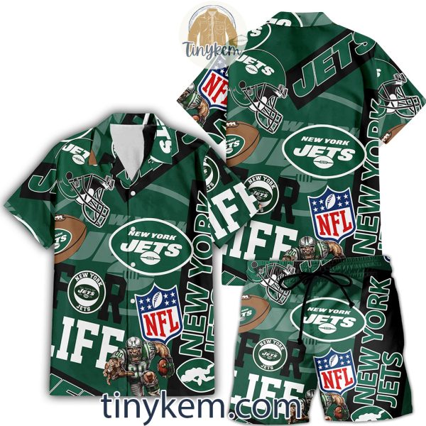 New York Jets Hawaiian Shirt and Beach Shorts