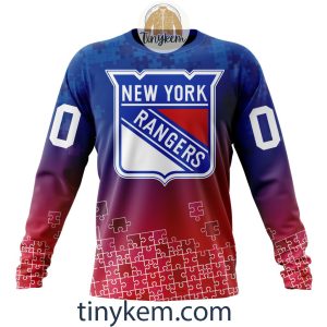 New York Rangers Customized Tshirt Hoodie With Autism Awareness 2024 Design2B4 2q4Kj