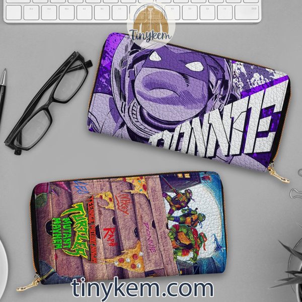 Ninja Turtle Customized Zip Around Wallet: Leo Raph Mikey Donnie