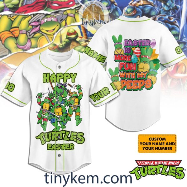 Ninja Turtle Easter Customized Baseball Jersey