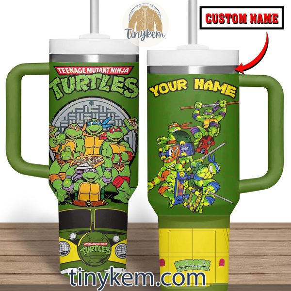 Ninja Turtles Pizza TIme Customized 40 Oz Tumbler