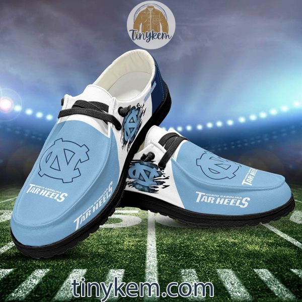 North Carolina Tar Heels Customized Canvas Loafer Dude Shoes